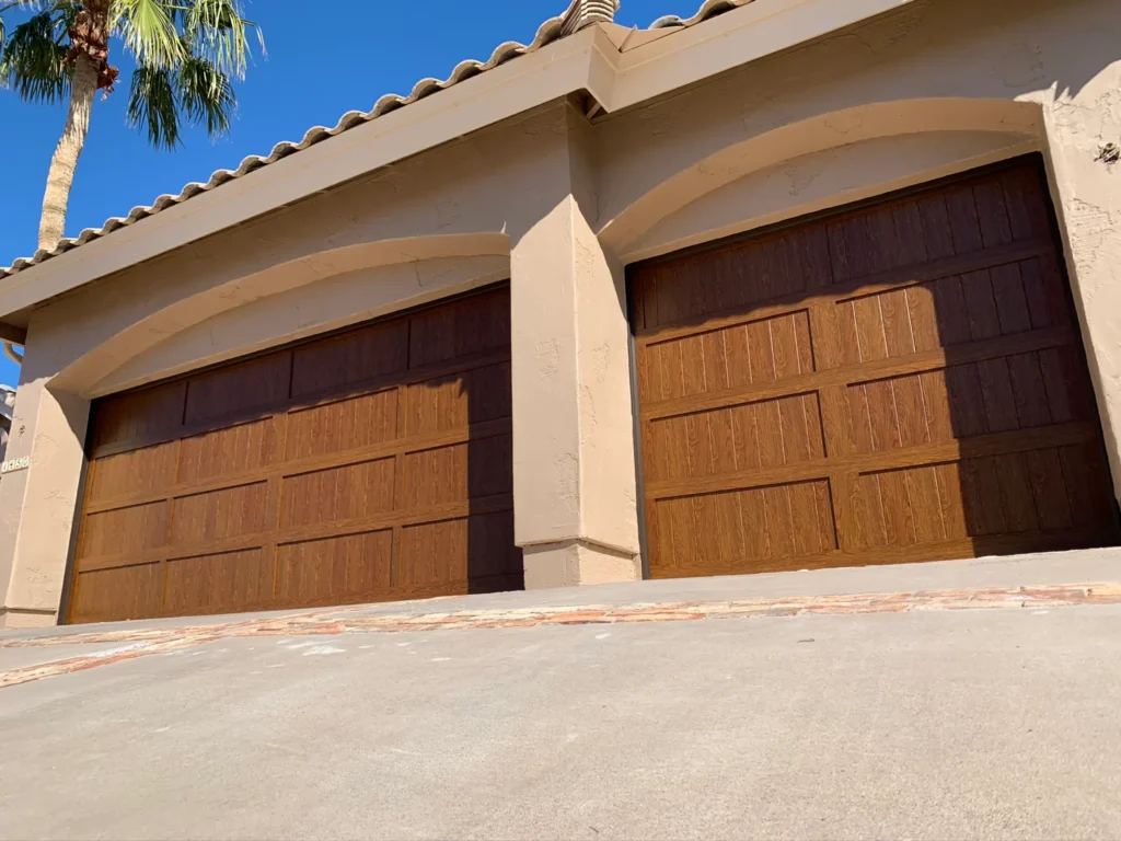 Martin eel Series Wood Grain Spanish Style garage door