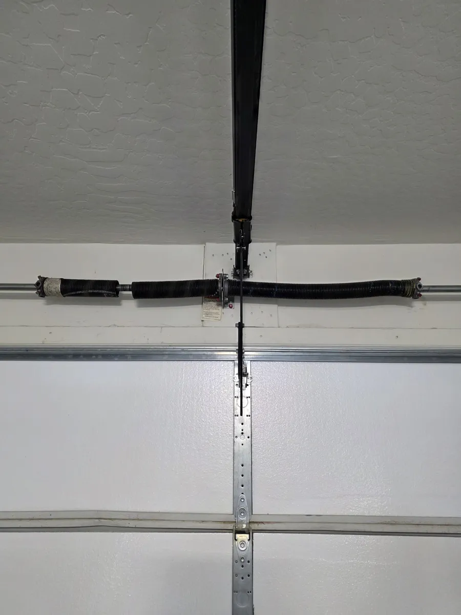 New torsion springs installed on a garage door in Surprise, AZ