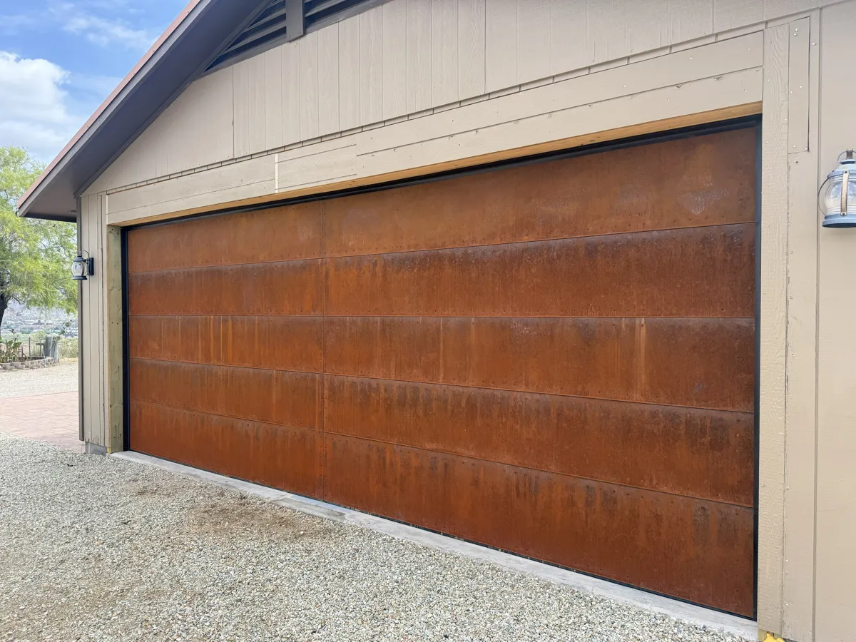 New wood-look garage door installed in Wickenburg, AZ