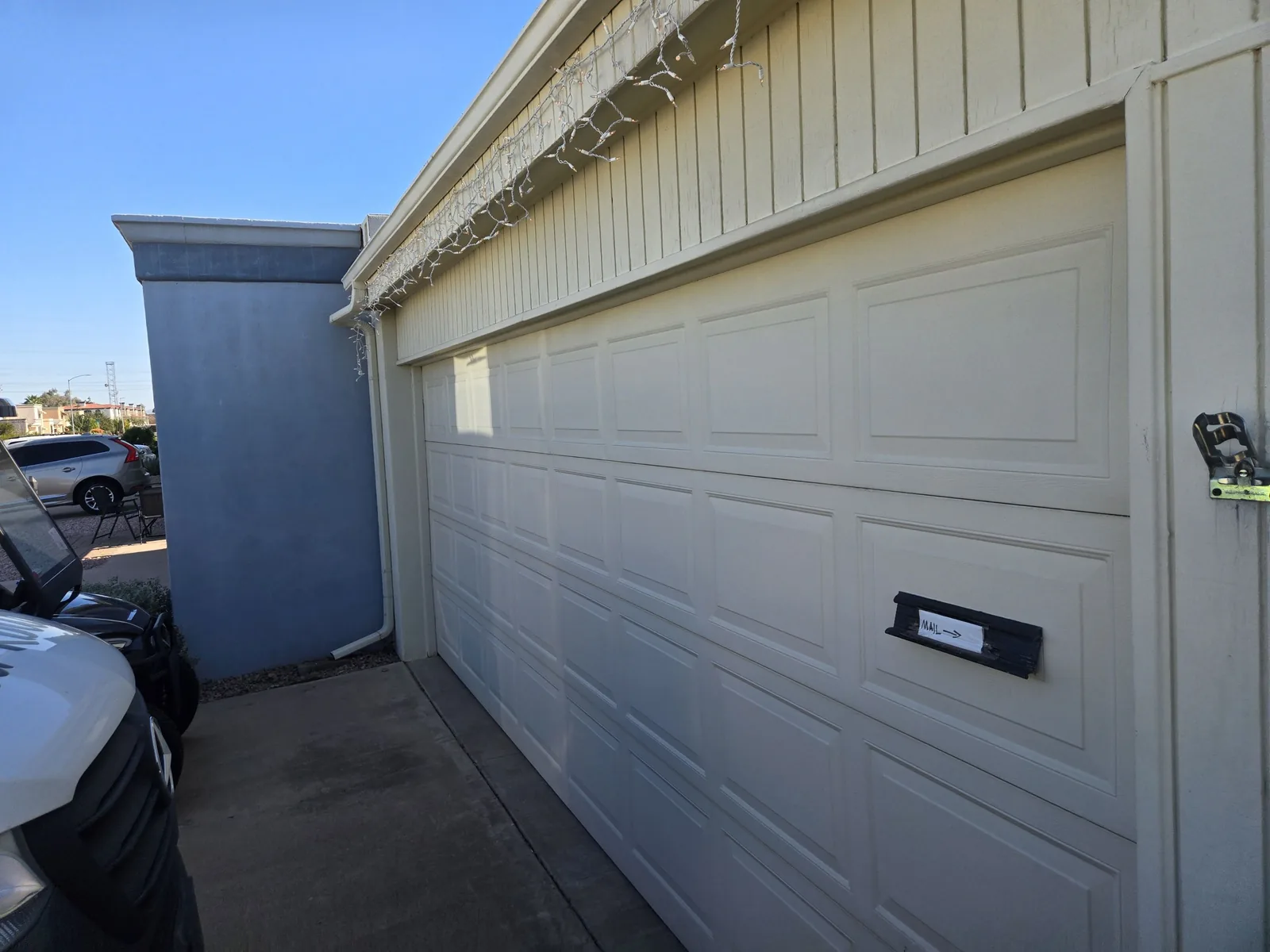 Before: the old garage door on the same Scottsdale, AZ home