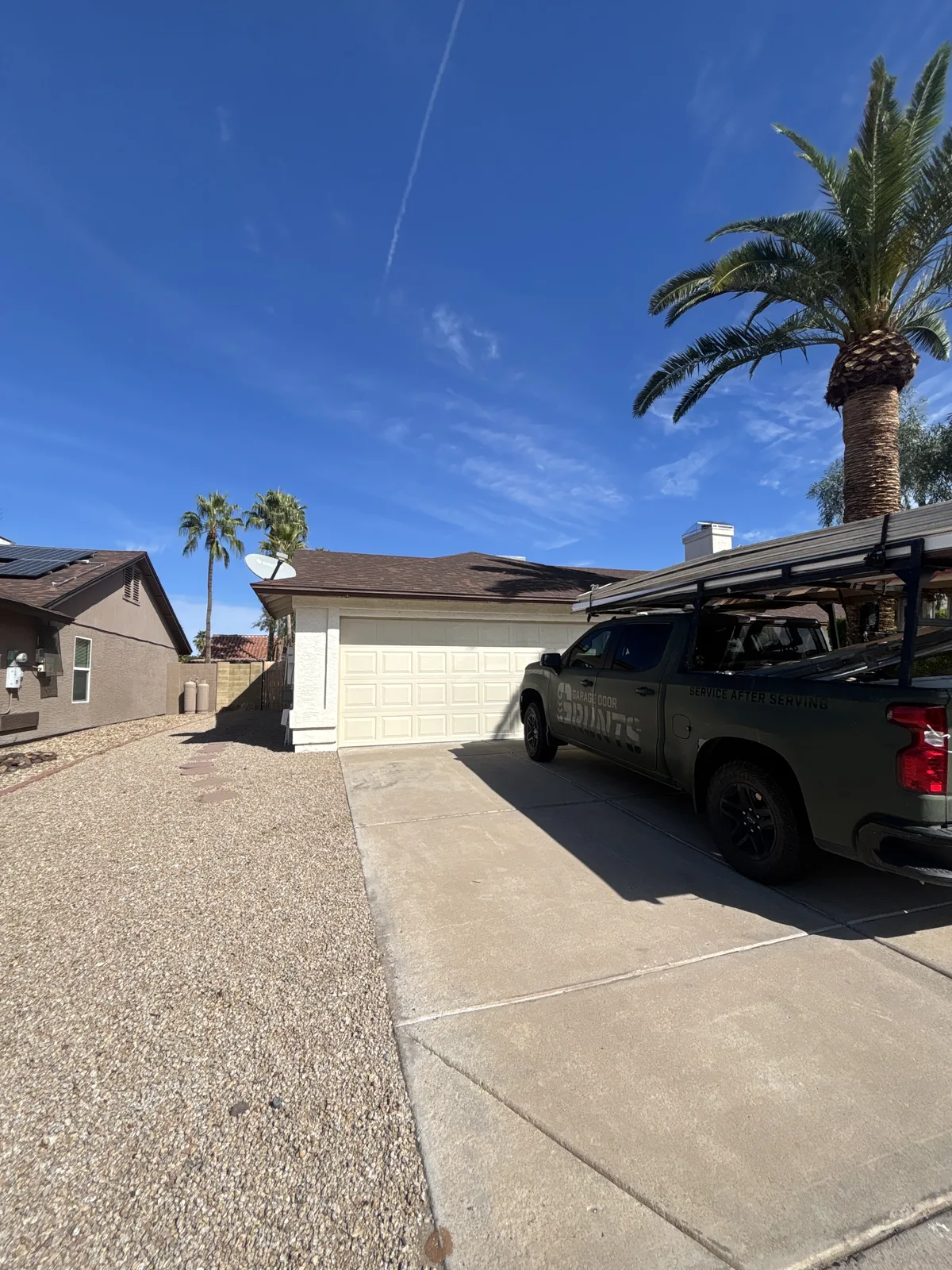 After: a new garage door (Midland ThermoGuard) in North Phoenix, AZ